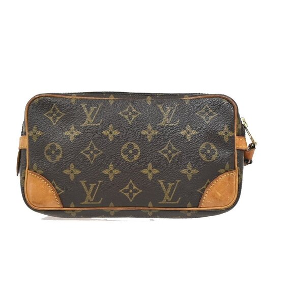 LOUIS VUITTON Marly Dragonne PM Clutch Hand Bag Monogram Leather M51827 63EF201 - Picture 15 of 16